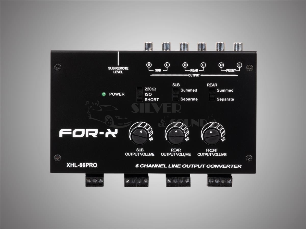 FOR-X XHL-66 PRO 6 Kanal High-to-Low Dönüştürücü 3 amfi çıkışlı prorfosyonel dönüştürücü 