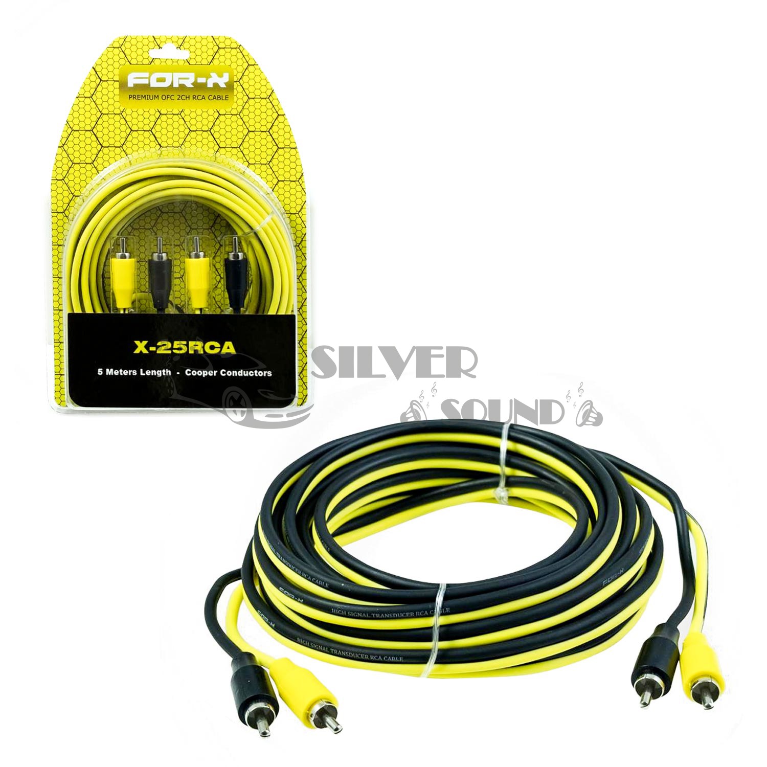 FOR-X X-25RCA 5 Metre 2 Kanal OFC RCA Kablosu